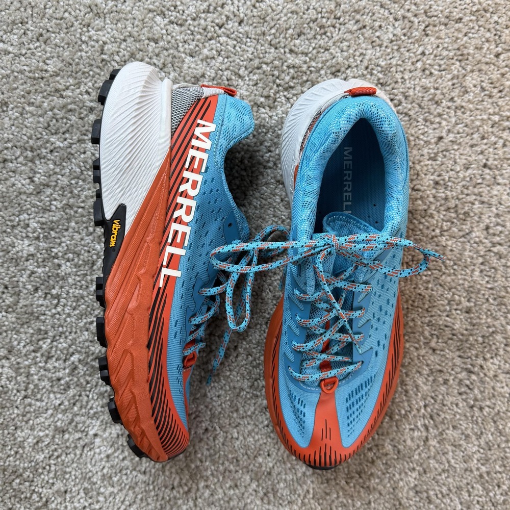 Merrell Trail Running Shoes Womens Size 9 Blue Mesh Vibram Sneakers J067798